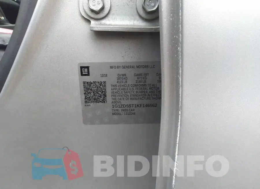 1G1ZD5ST1KF146562 Photo# 9