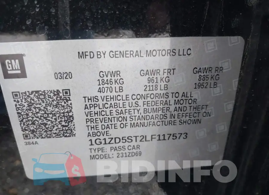 1G1ZD5ST2LF117573 Photo# 9