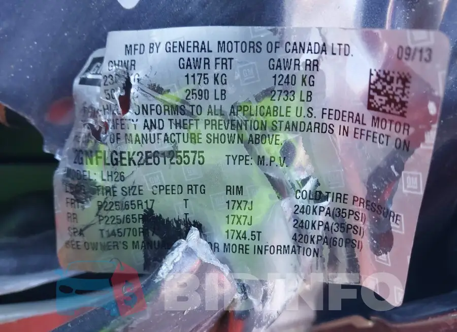 2GNFLGEK2E6125575 Photo# 9