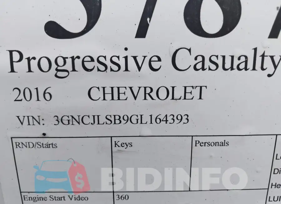 3GNCJLSB9GL164393 Photo# 9
