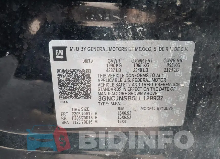 3GNCJNSB5LL129937 Photo# 9