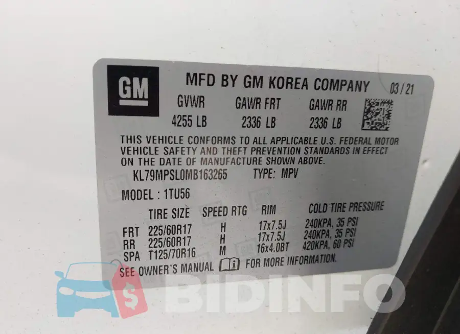 KL79MPSL0MB163265 Photo# 9