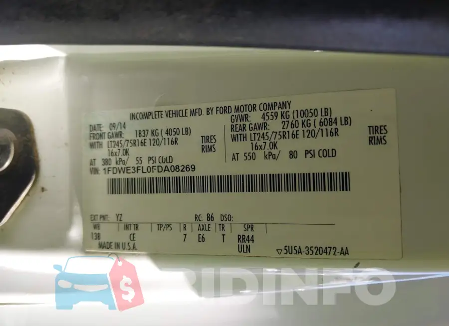 1FDWE3FL0FDA08269 Photo# 8