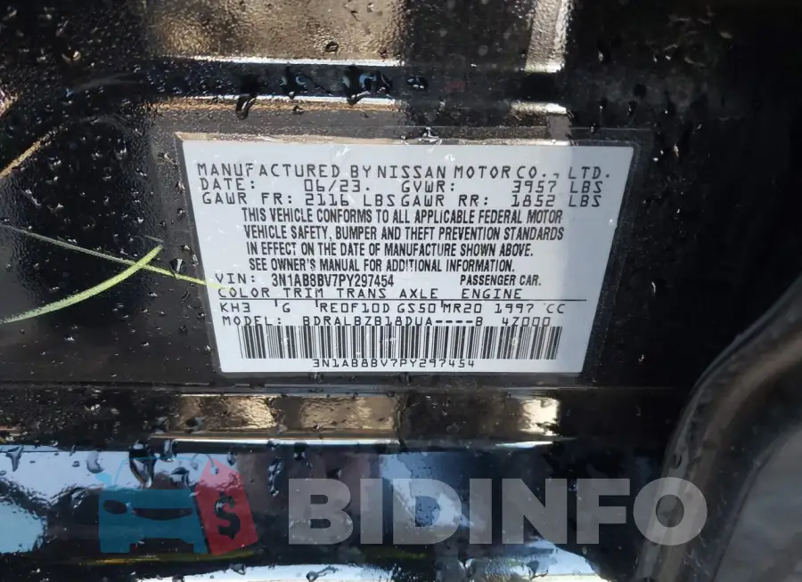 3N1AB8BV7PY297454 Photo# 9