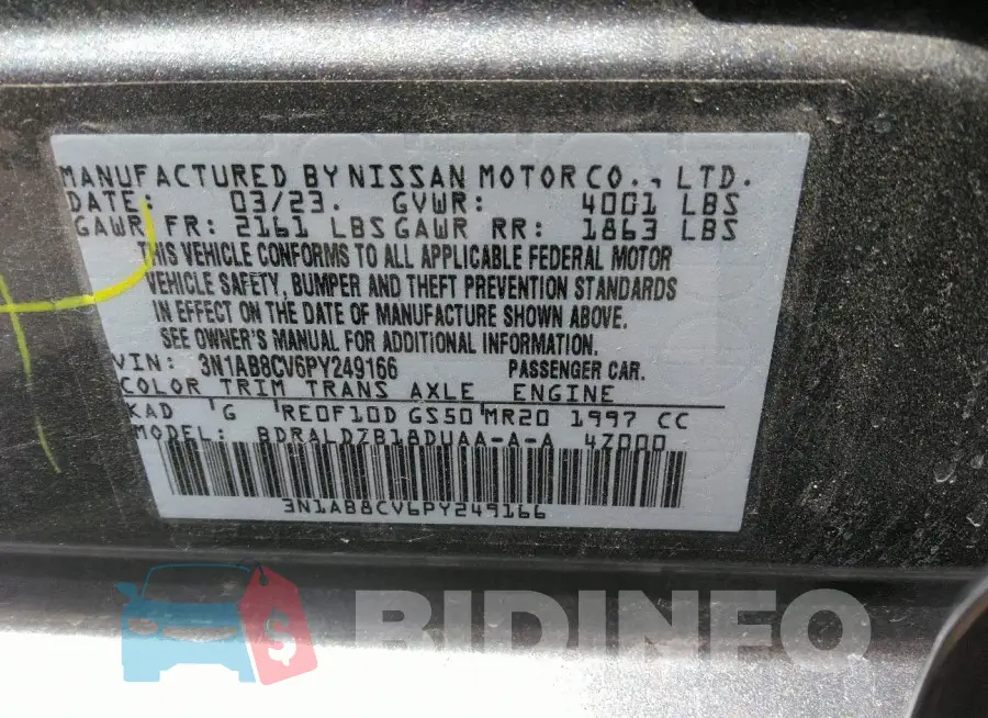 3N1AB8CV6PY249166 Photo# 9