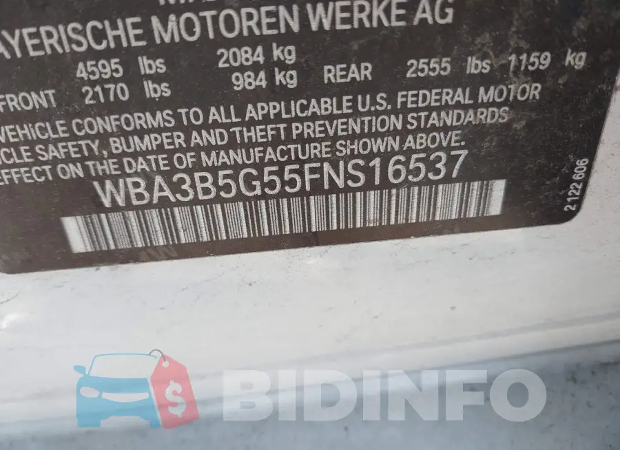 WBA3B5G55FNS16537 Photo# 9