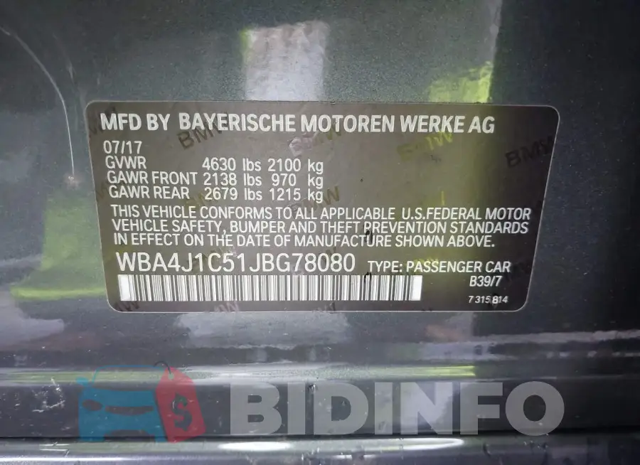 WBA4J1C51JBG78080 Photo# 9