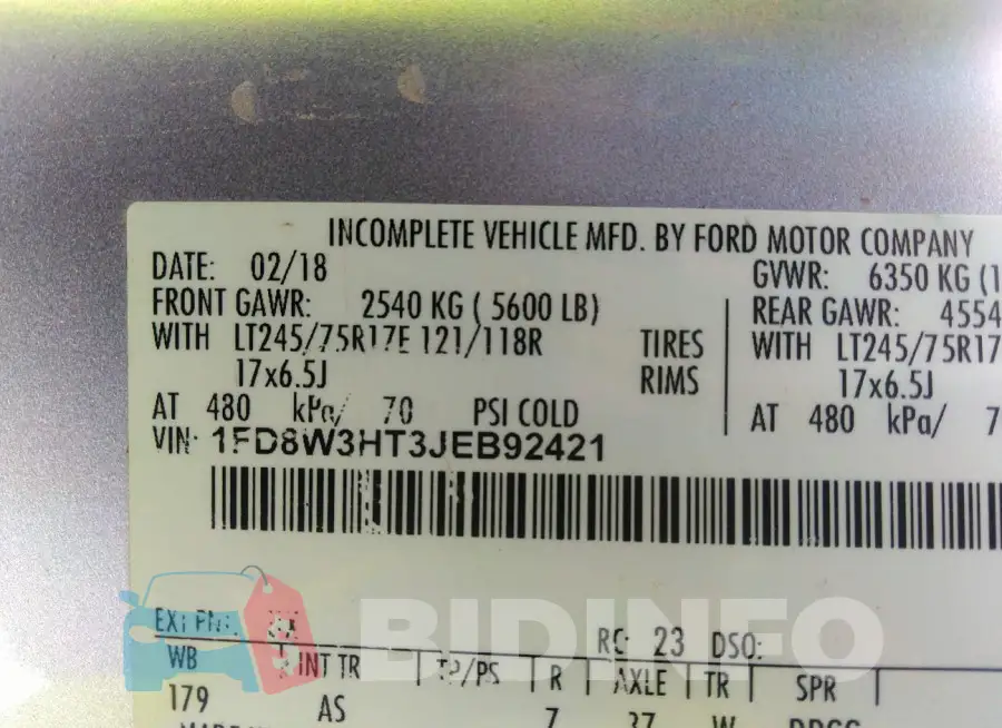 1FD8W3HT3JEB92421 Photo# 9