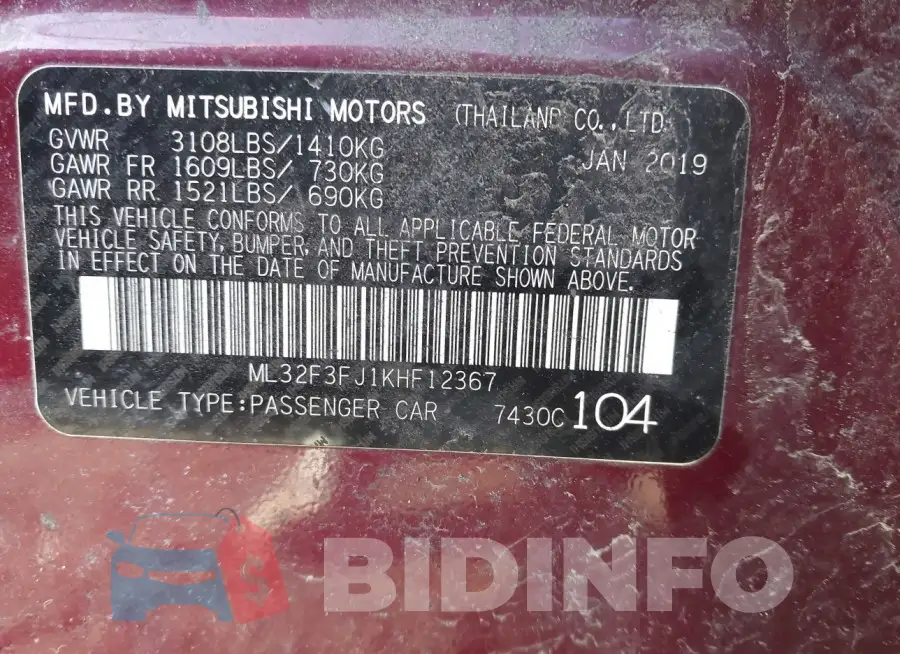 ML32F3FJ1KHF12367 Photo# 9