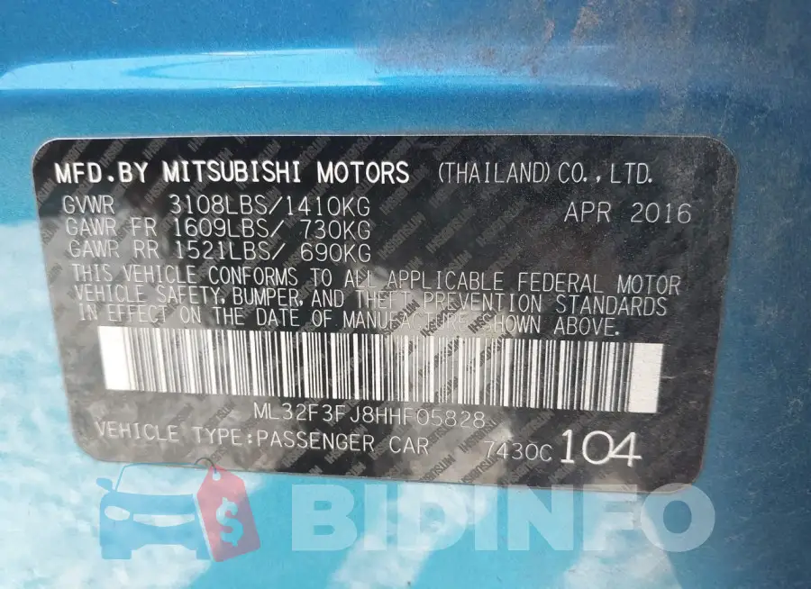 ML32F3FJ8HHF05828 Photo# 9