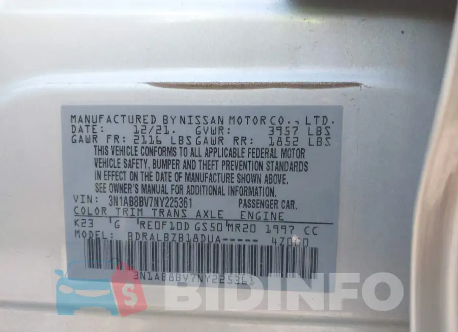 3N1AB8BV7NY225361 Photo# 9