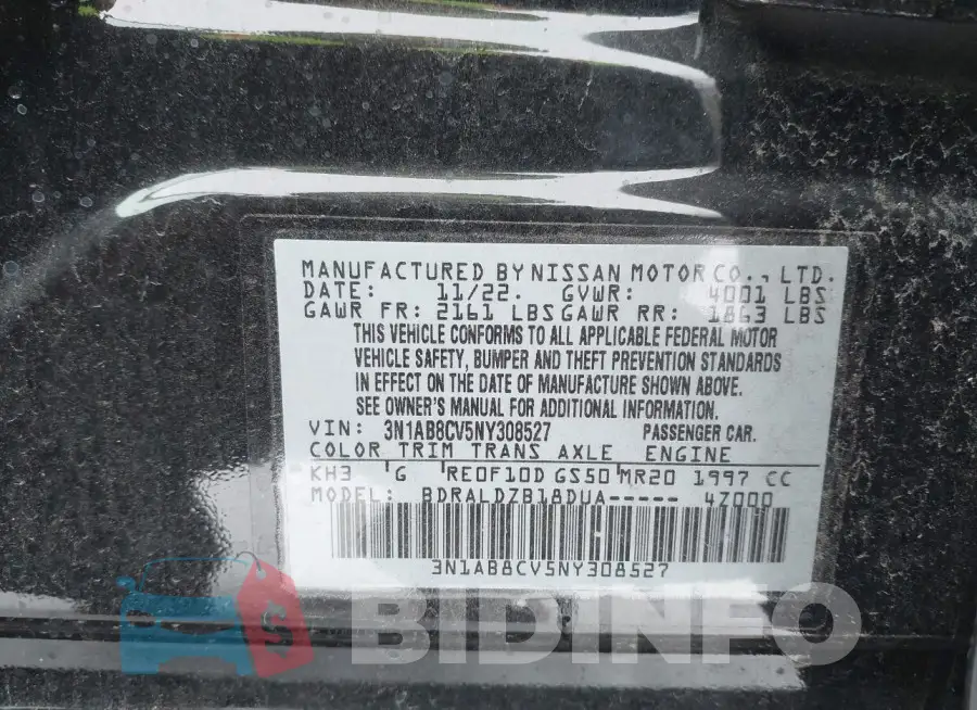 3N1AB8CV5NY308527 Photo# 9