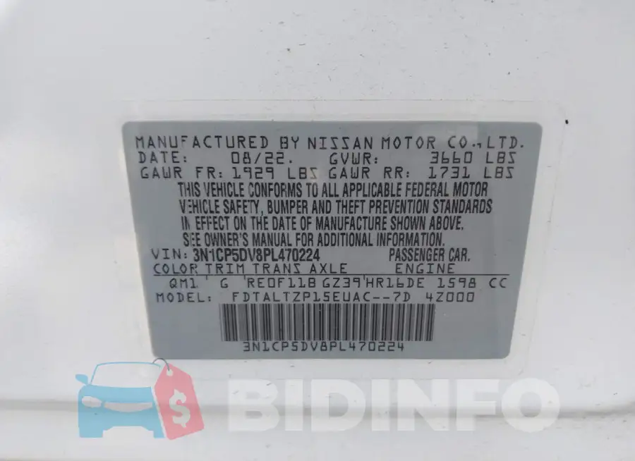 3N1CP5DV8PL470224 Photo# 9