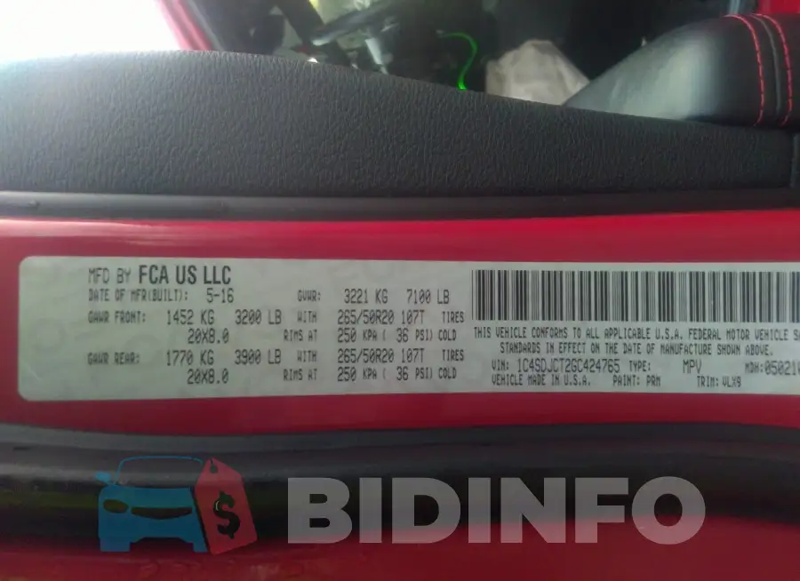 1C4SDJCT2GC424765 Photo# 9