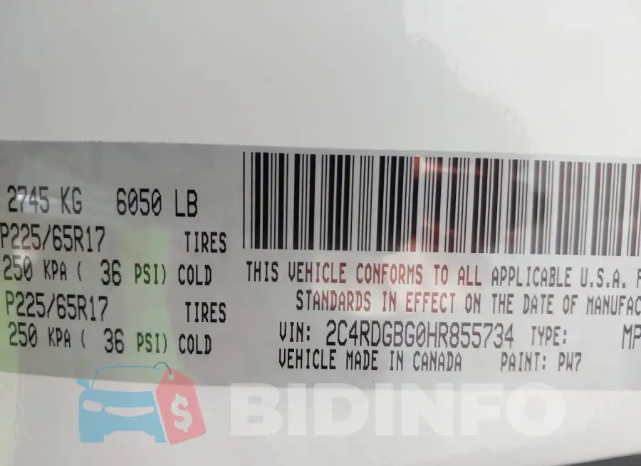2C4RDGBG0HR855734 Photo# 9