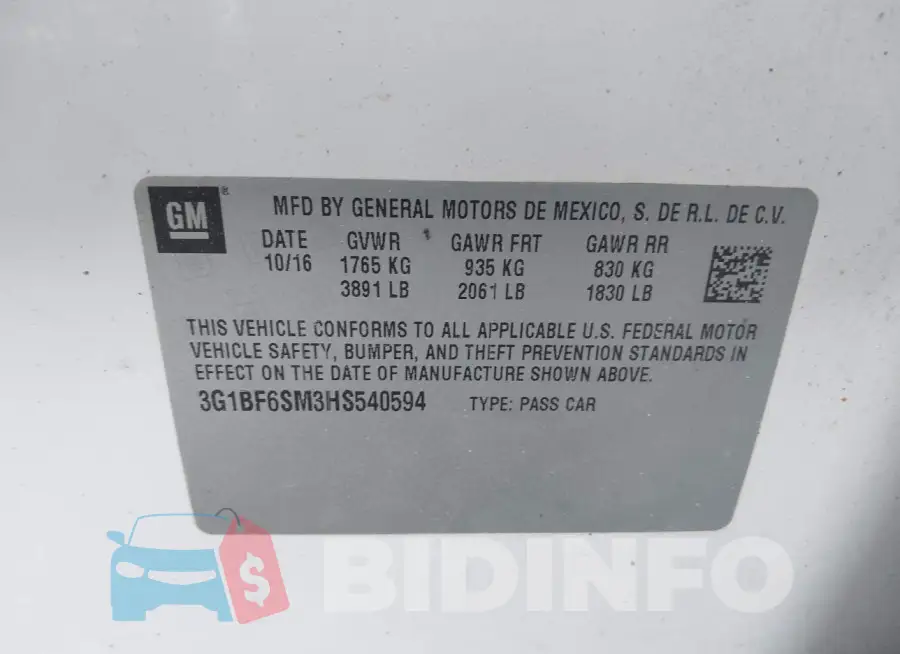 3G1BF6SM3HS540594 Photo# 9