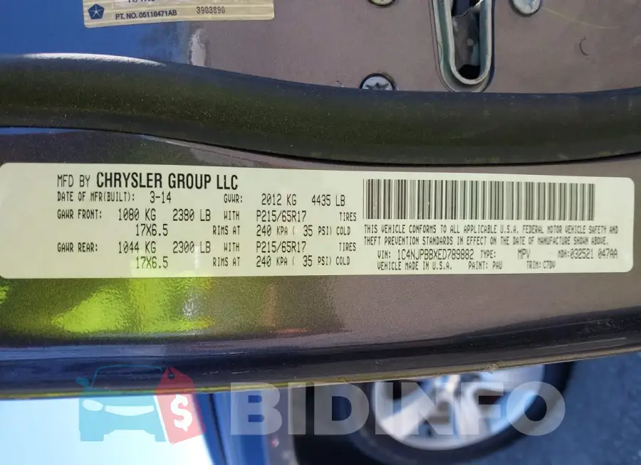 1C4NJPBBXED789882 Photo# 9