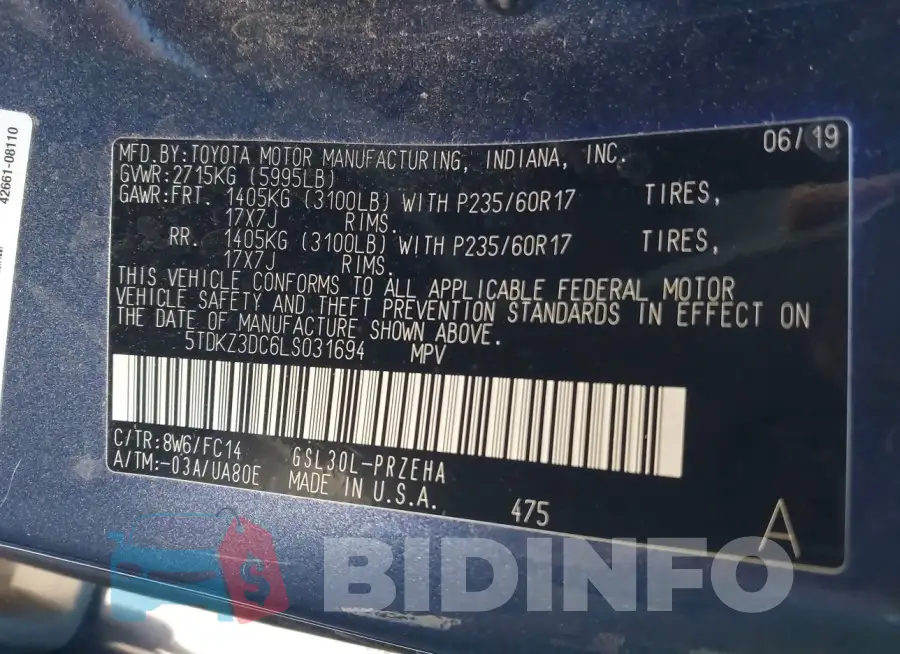5TDKZ3DC6LS031694 Photo# 9