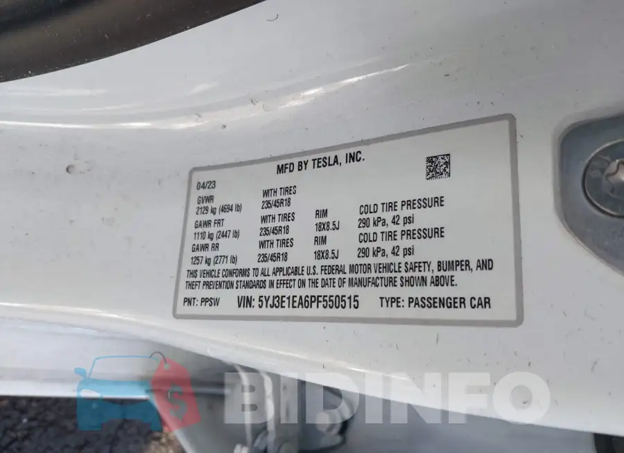 5YJ3E1EA6PF550515 Photo# 9