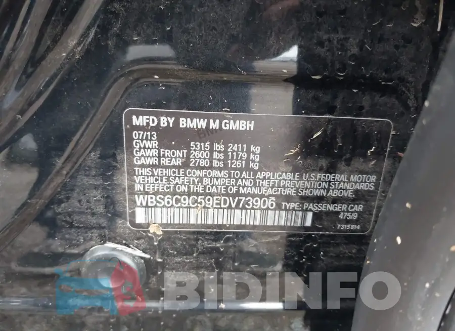 WBS6C9C59EDV73906 Photo# 9