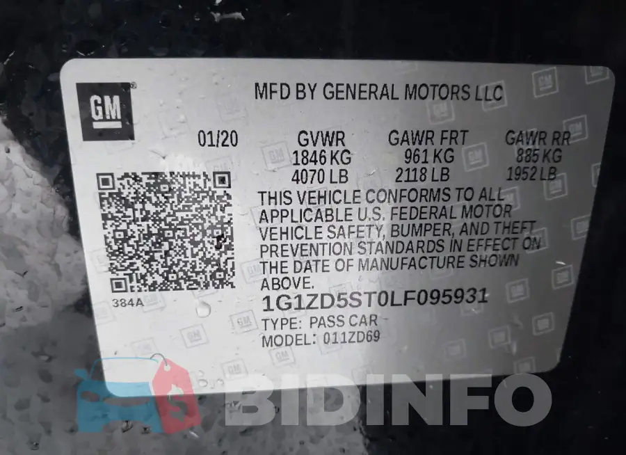 1G1ZD5ST0LF095931 Photo# 9