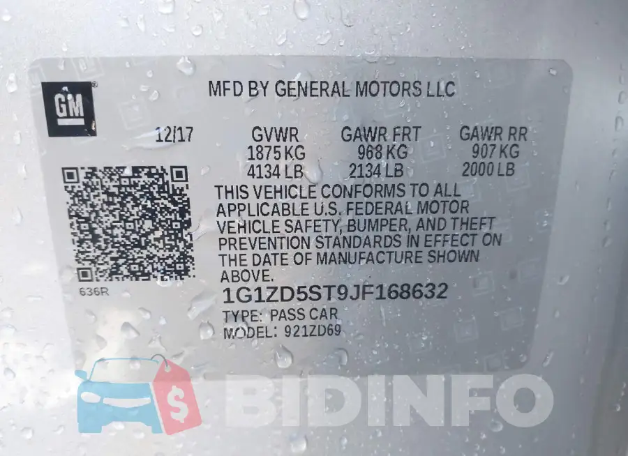 1G1ZD5ST9JF168632 Photo# 9