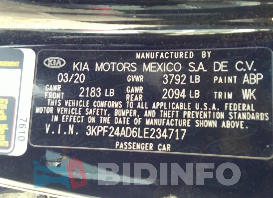 3KPF24AD6LE234717 Photo# 9