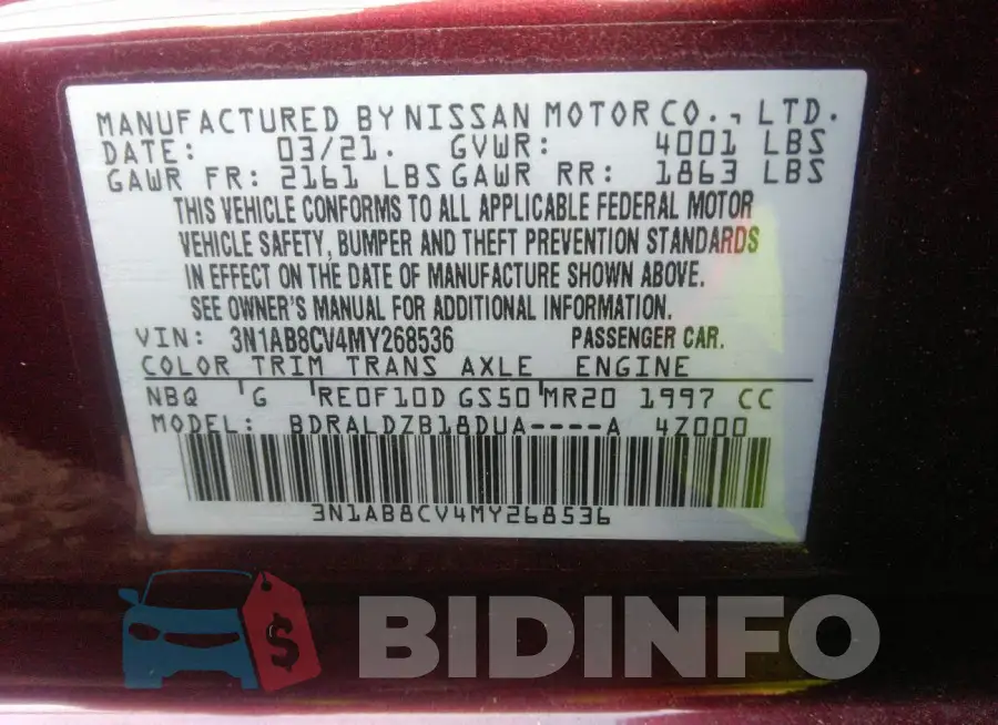 3N1AB8CV4MY268536 Photo# 9
