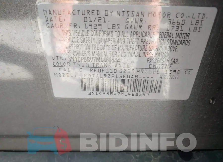 3N1CP5BV7ML468544 Photo# 9