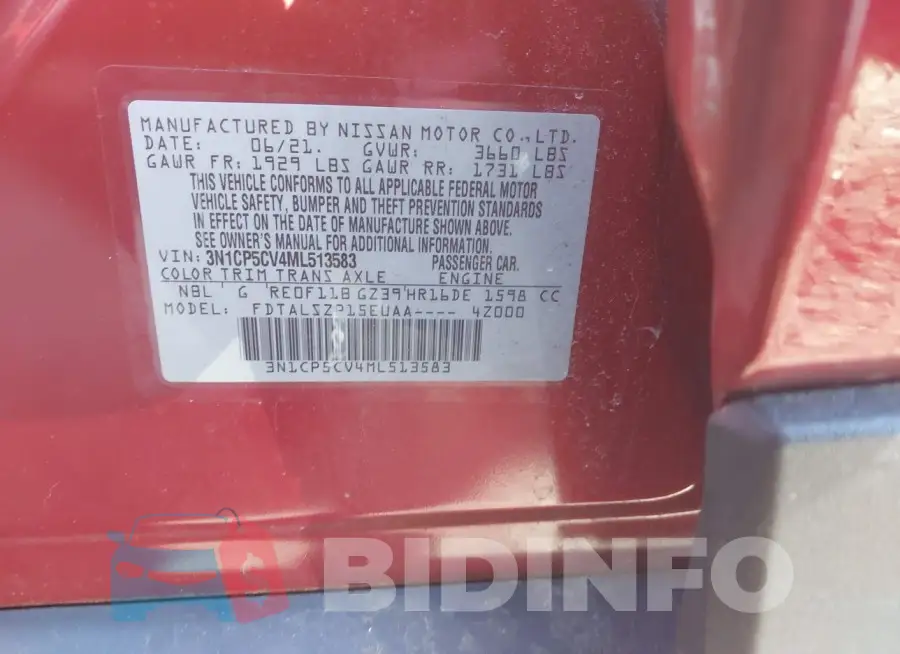 3N1CP5CV4ML513583 Photo# 9