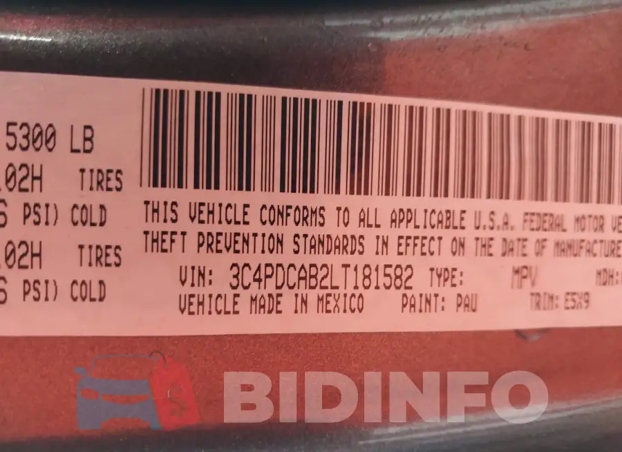 3C4PDCAB2LT181582 Photo# 9