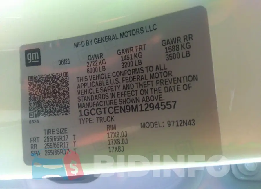 1GCGTCEN9M1294557 Photo# 9