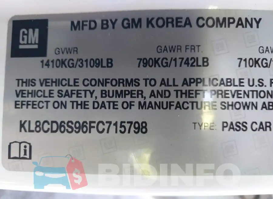 KL8CD6S96FC715798 Photo# 9