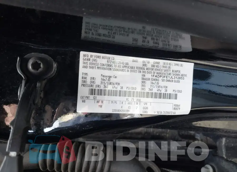 1FADP3FE1JL312853 Photo# 9