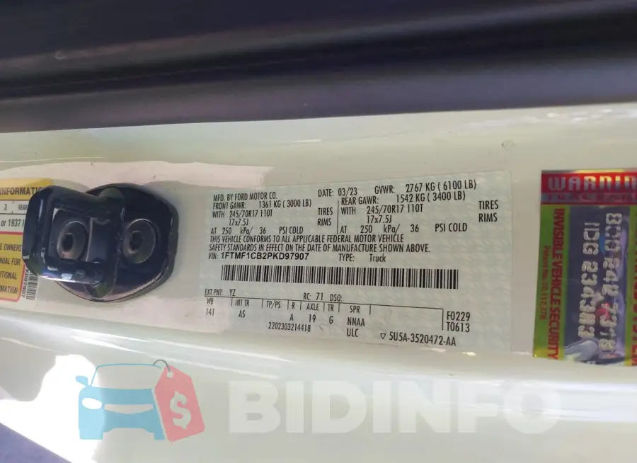 1FTMF1CB2PKD97907 Photo# 9