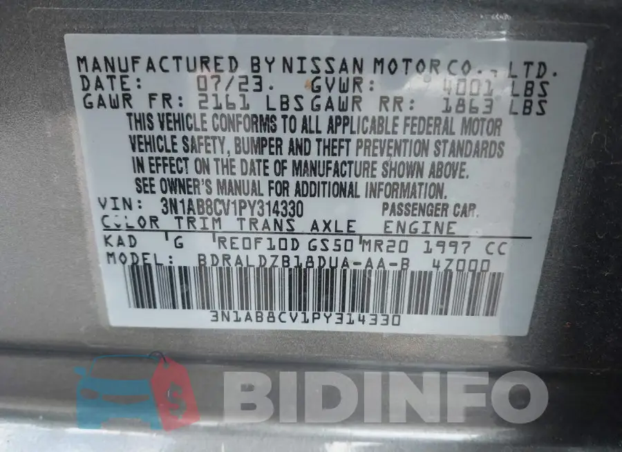 3N1AB8CV1PY314330 Photo# 9