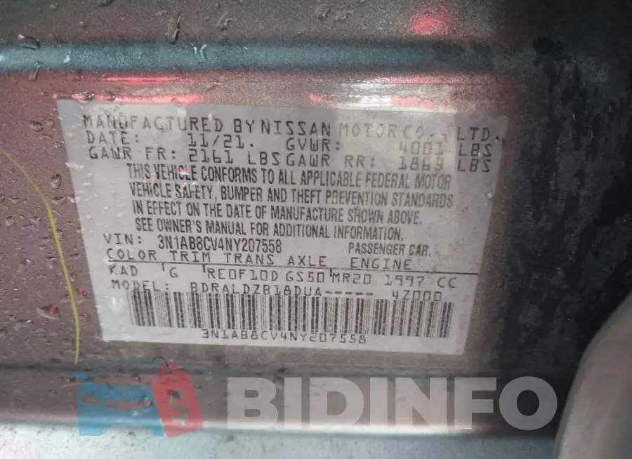 3N1AB8CV4NY207558 Photo# 9