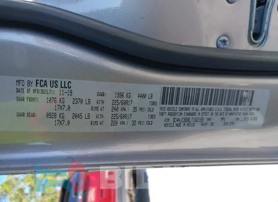 3C4NJCBB8LT162193 Photo# 9