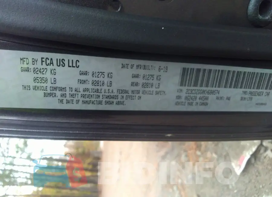 2C3CDZGG0KH680574 Photo# 9