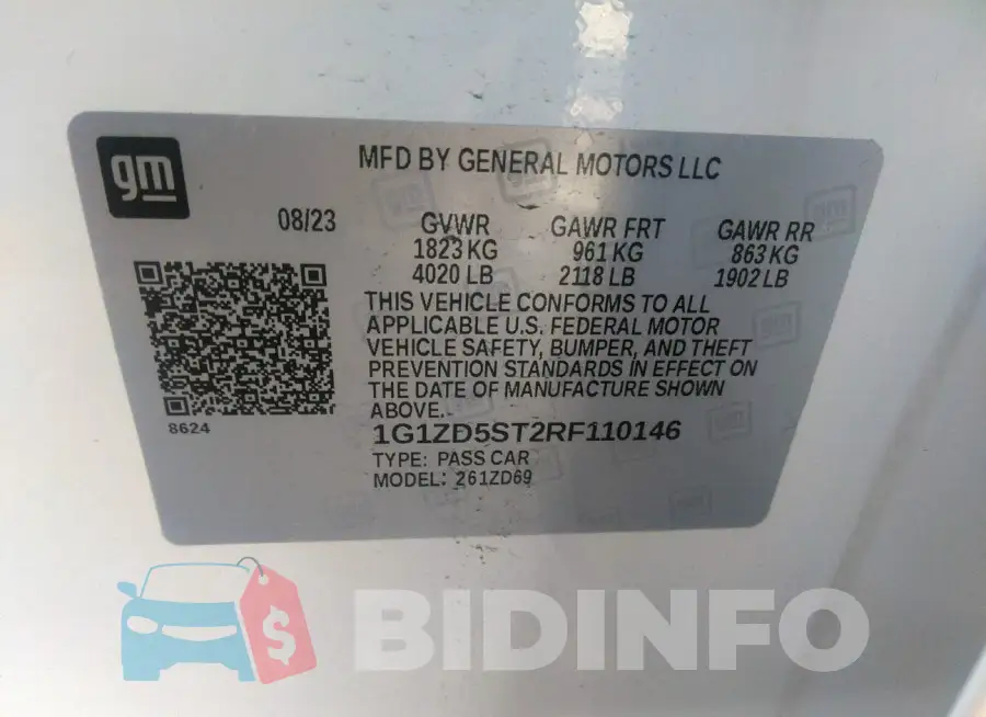 1G1ZD5ST2RF110146 Photo# 9
