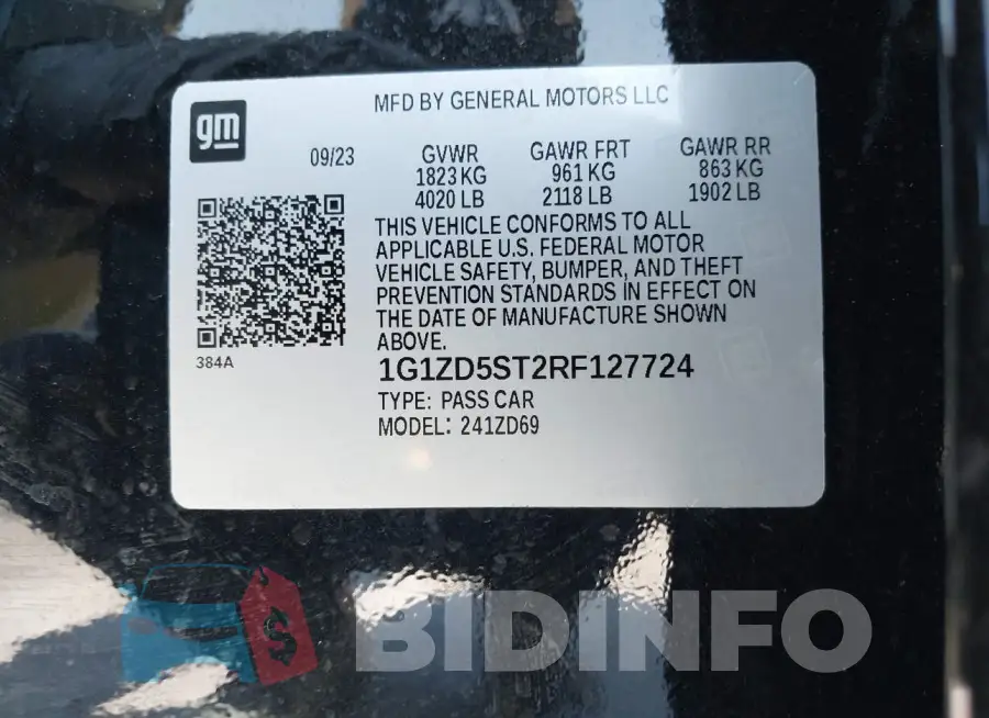 1G1ZD5ST2RF127724 Photo# 9