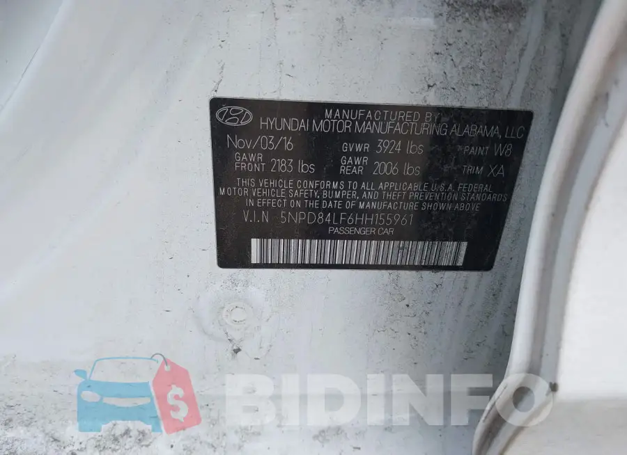 5NPD84LF6HH155961 Photo# 9