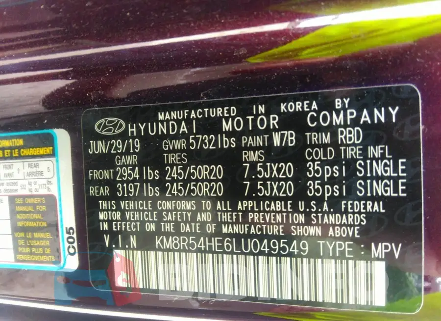 KM8R54HE6LU049549 Photo# 9