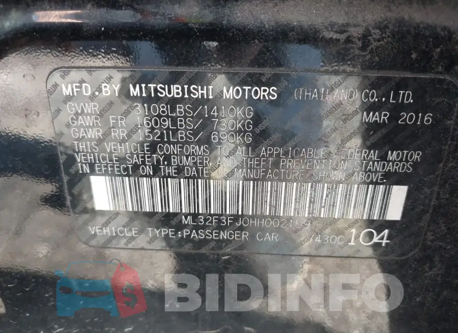 ML32F3FJ0HH002159 Photo# 9