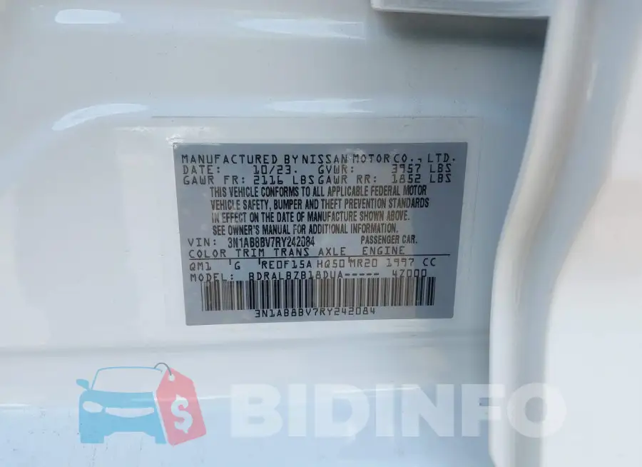 3N1AB8BV7RY242084 Photo# 9