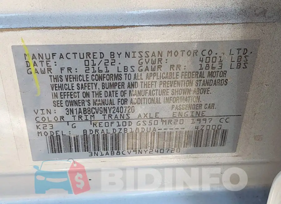 3N1AB8CV9NY240720 Photo# 9