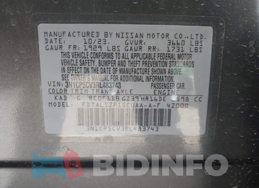 3N1CP5CV3RL483743 Photo# 9