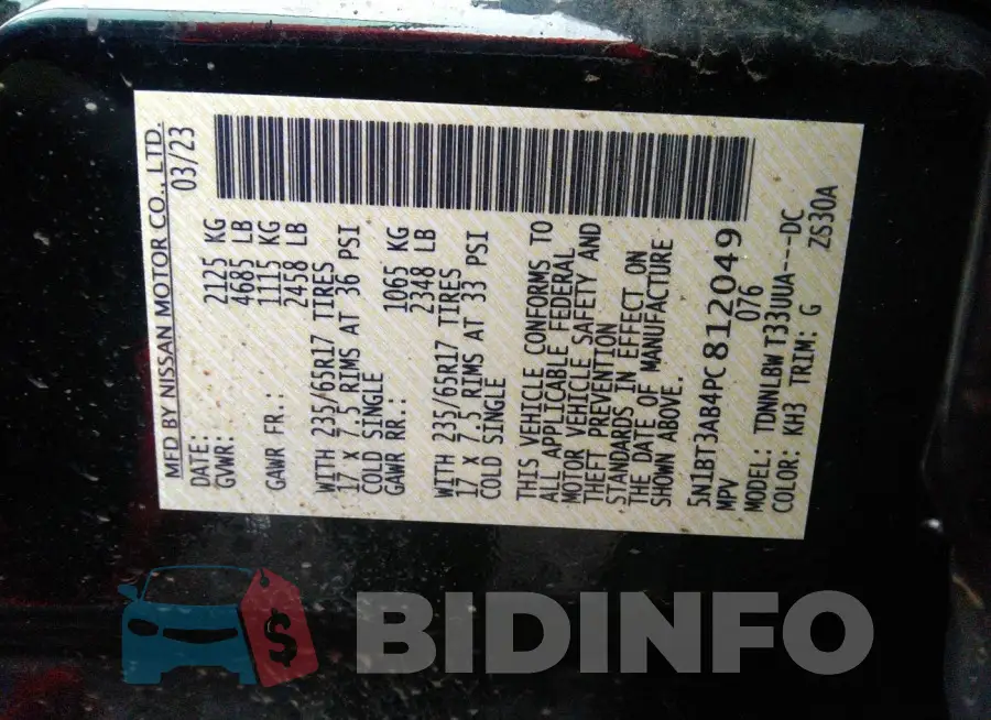 5N1BT3AB4PC812049 Photo# 9