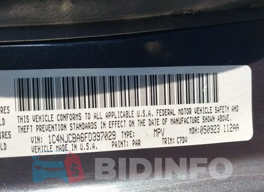 1C4NJCBA6FD397029 Photo# 9