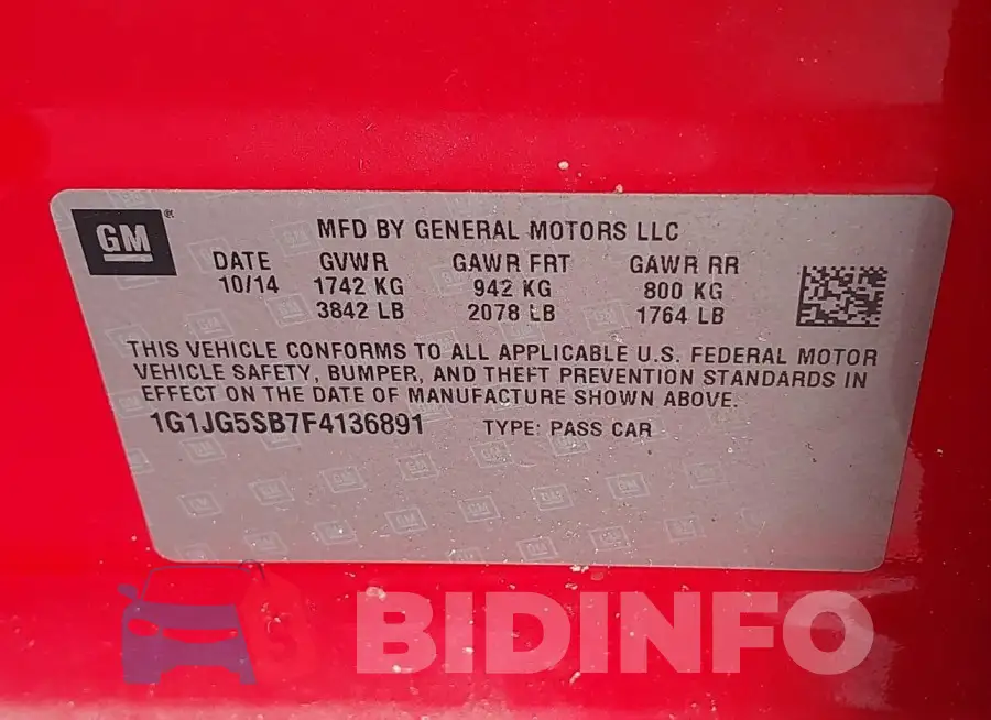 1G1JG5SB7F4136891 Photo# 9